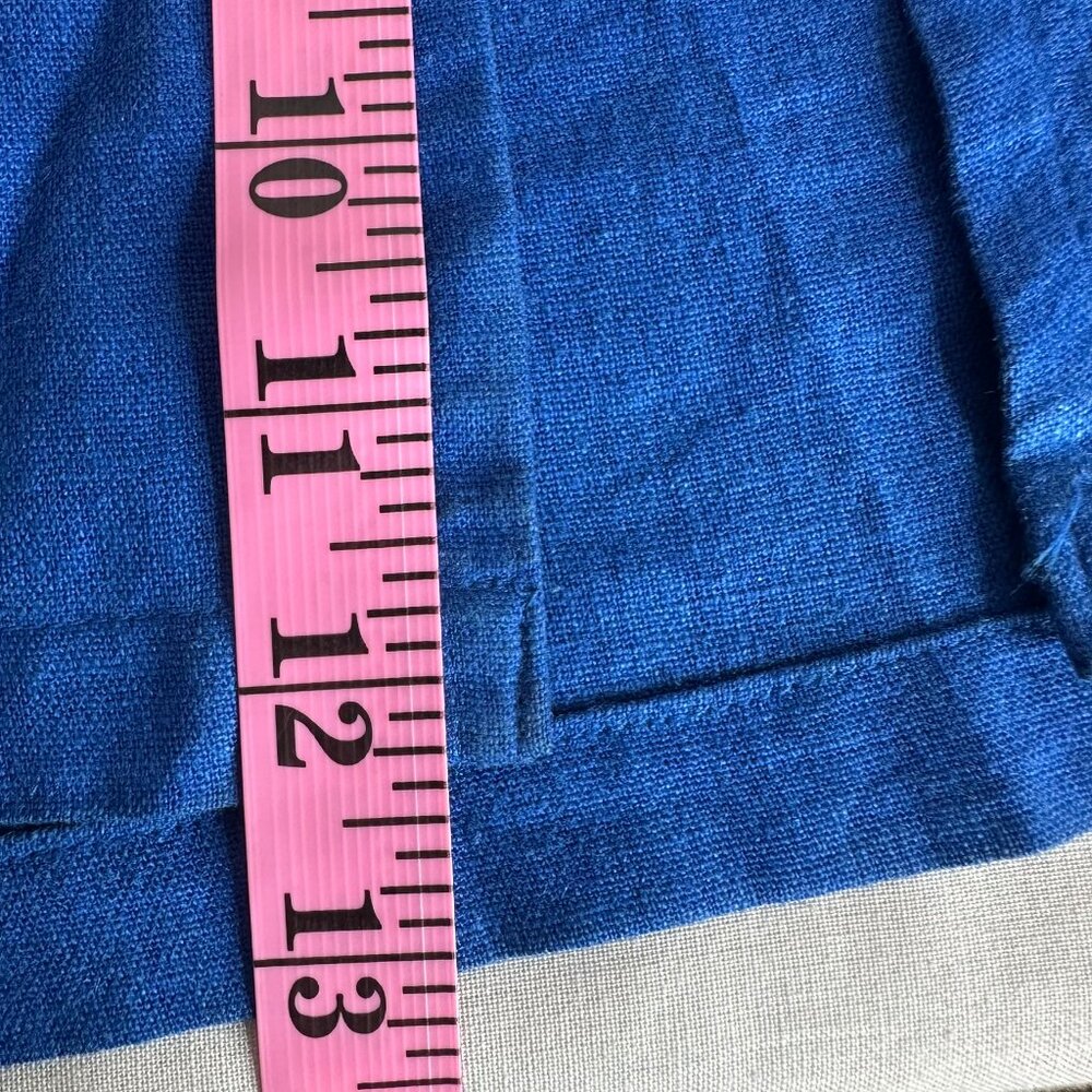 VTG COUNTRY WEAR CASUALS Blue Linen Sleeveless Maxi Embroider Dress Womens Sz L - Picture 15 of 15